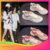 Xả HOT FREE SHIP Giày thể thao nữ , giày sneaker nữ phối lưới thoáng khí mũi giày tráng gương siêu đẹp 👟 2020