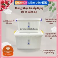 [xả kho 500 đơn] combo 5 Thùng nhựa 30L có nắp  có bánh xe [free ship]