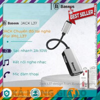 XẢ KHO ♒︎ Jack chuyển tai nghe Type C to Type C và 3.5 audio Baseus L40 / Jack chuyển ios 1 nightning to 2 Linhtning Bas