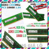 XẢ KHO ♒︎ Ram 8GB DDR3 ( Samsung / Kington ) Bus 1333Mhz PC3 10600 1.5V Dùng Cho Máy Tính Để Bàn PC Desktop - Bảo hành