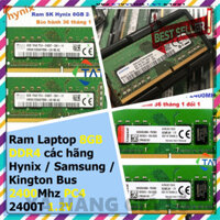 XẢ KHO ♒︎ Ram LAPTOP 8GB DDR4 các hãng Hynix / Samsung / Kington Bus 2400Mhz PC4 2400 1.2V Dùng Cho Máy Tính Xách Tay (M