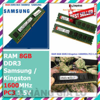 XẢ KHO ♒︎ Ram Samsung / Kingston 8GB DDR3 Bus 1600MHz PC3 - 12800 1.5V Dùng Cho PC Desktop Bảo Hành 36t 1 Đổi 1