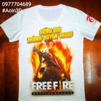 XẢ KHO -  Áo Free Fire Garena - FF2 Aoin3D  / co size trẻ e