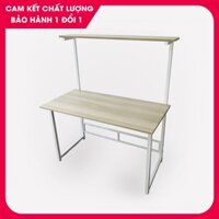 [XẢ KHO] Bàn làm việc kết hợp kệ sách [BẢO HÀNH 1 ĐỔI 1] Gỗ MDF chống thấm nước, chân sắt sơn cách điện, chịu tải lớn