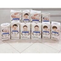 [Xã Kho] Bỉm Moony Natural Trắng Quần Dán, Tả Monny Xanh Tiêu Chuẩn Size Newborn S58 M46 L38 M46 L36 XL32 Trai Gái