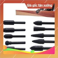 Xả kho Bộ 10 mũi mài gỗ lũa bon sai cốt 6.35mm