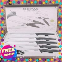 [XẢ KHO]  BỘ DAO LOCK AND LOCK 6 MÓN PHỦ SỨ