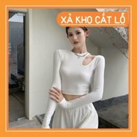 [XẢ KHO CẮT LỖ] Áo Phông Nữ Dáng Ôm Dài Tay Borip Khoét 1 Bên Vai 2 Màu G148