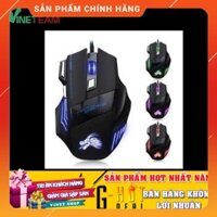 Xả Kho- Chuột chơi game có dây Dragon X3 (Đen phối xanh) Hàng loại 1 dây dù siêu chắc -DC1250