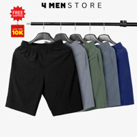 (Xả Kho) Combo 5 quần đùi nam giá rẻ, chất liệu vải mềm, mịn, co giãn thoải mái vận động, túi 2 bên quần có khoá kéo