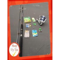 [Xả Kho] Combo cần câu cá 2 khúc 1.8m  + máy 4000 + phụ kiện đi kèm