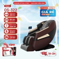 Xả kho [Con lăn 4D] Ghế massage trị liệu toàn thân OKINAWA OS-322, Bảo Hành 5 năm , 24 bài tập massage chuyên