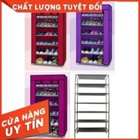 [XẢ KHO+FREE SHIP] Tủ vải đựng giày dép 1 buồng 6 ngăn (giao ngẫu nhiên màu)