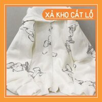 [XẢ KHO - FREESHIP]  Áo khoác thời trang nam nữ form rộng hình chú gấu, phong cách Unisex