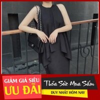 [XẢ KHO - FREESHIP]  Set áo sát nách kèm váy đuôi tôm bèo xinh xắn - chất vải xốp nhăn