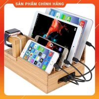 Xả Kho- Giá đỡ điện thoại,đồng hồ bằng gỗ 4 ngăn B2 loại to -DC2982