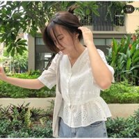 (XẢ KHO GIÁ GỐC) Áo nữ cổ tim phong cách Hàn Quốc