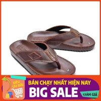 Xả Kho Giá Gốc - FreeShip Dép Nam quai kẹp da bò cao cấp Mã V46