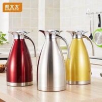 [Xả Kho Giá Siêu Rẻ]  Bình đựng nước nóng lạnh bằng inox đa sắc màu dung tích 2l