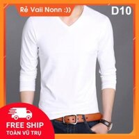 [XẢ KHO GIÁ SỐC] Áo thun nam cổ tim dài tay đẹp nhiều màu đủ size ( có size lớn cho người 100 kg )