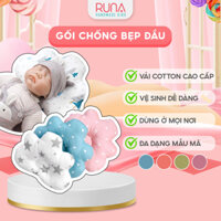 [XẢ KHO] Gối chống bẹp đầu cho trẻ sơ sinh RUNA KIDS Cotton Hàn 100% cao cấp mềm mịn giúp bé ngủ ngon