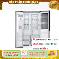 xả kho GR-G257SV - Tủ lạnh LG Instaview lấy nước ngoài UVnano 635L màu bạc GR-G257SV