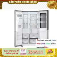 xả kho GR-G257SV - Tủ lạnh LG Instaview lấy nước ngoài UVnano 635L màu bạc GR-G257SV