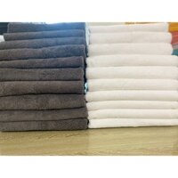 XẢ KHO KHĂN B MÀU GRAY, MÀU TRẮNG- SET20C Khăn tắm gội 40x80cm trọng lượng 220gr 100% Cotton cao cấp sợi chải kỹ