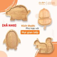 [XẢ KHO] Khay gỗ decor dễ thương, khay gỗ cao su hình động vật trang trí bếp đẹp đạt chuẩn xuất khẩu - DUBA