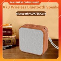 Xả Kho- Loa Bluetooth Mini Không Dây A70 Vỏ Gỗ Loa Di Động Loa Không Dây Loa Vi Tinh , Bass mạnh, Pin trâu -DC3900
