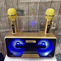 [Xã Kho] Loa karaoke mini SD-301 kèm 2 micro sang trọng - hát karaoke, phát livetream - thiết kế sắc xảo - bền bỉ