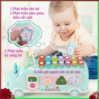 [XẢ KHO] [Loại đẹp,có hộp]Đồ chơi xe bus thả hình khối kèm đàn pinano cho bé