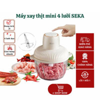 Xả kho-Máy xay thịt đa năng SEKA SK2286 chính hãng cối thuỷ tinh 4 lưỡi - 6 lưỡi dao, công suất 500W bảo hành 12 tháng