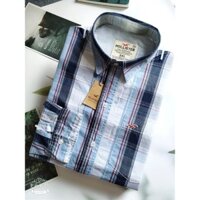 XẢ KHO NGHỈ BÁN Áo sơ mi nam Caro tay dài vải Cotton chất vải dày mềm loại áo sơ mi nam Hollister