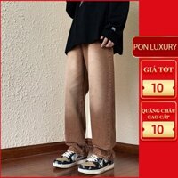[xả kho] Quần jean ống rộng nam nữ unisex wash nâu độc lạ đẹp mới hà nội hcm 8821 Ponluxury
