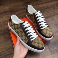 XẢ KHO SALE RẺ VÔ ĐỊCH GIÀY THỂ THAO NAM BUỘC DÂY MÀU NÂU HOẠ TIẾT LOGO ĐI ÊM NĂNG ĐỘNG TRẺ TRUNG HÀNG CAO CẤP