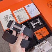 XẢ KHO SALE RẺ VÔ ĐỊCH Thắt lưng nam hai mặt chữ H màu bạc mạ đá thay đổi dây lưng da xịn kèm Hộp Túi Giấy