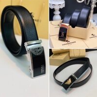 XẢ KHO SALE RẺ VÔ ĐỊCH Thắt lưng nam các hãng hiệu khoá lăn da THẬT màu đen mặt vuông hàng xịn fullbox có hộp y hình