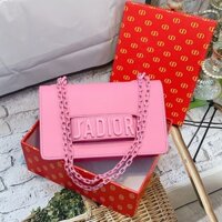 XẢ KHO SALE RẺ VÔ ĐỊCH Túi đeo chéo đeo vai clutch cầm tay Ja Da mịn mướt khoá hồng cùng màu túi hàng fullbox có hộp