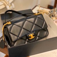 XẢ KHO SALE RẺ VÔ ĐỊCH Túi xách nữ đeo chéo flapbag hoạ tiết trần trám da mịn khoá vàng hàng fullbox có hộp