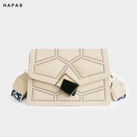 XẢ KHO-SALE SẬP SÀN [Mã FASHIONHABS1 giảm 15% đơn 300k] Túi Đeo Chéo Đinh Tán Khóa Vuông HAPAS TSN2084