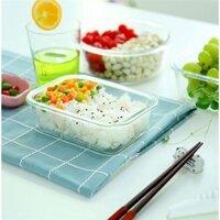 [XẢ KHO SALE SHOCK]Hộp âu thố Thuỷ Tinh Chịu Nhiệt Chữ Nhật-Nắp Có Ron Chống Tràn-Hộp Đựng Thực Phẩm Dùng cả lò vi sóng