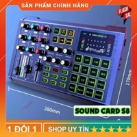 Xả Kho- Sound card Thu âm S8 Hát Karaoke Live tream Thu Âm Thế Hệ Mới✔ Kết Nối Bluetooth✔Auto Tune Đẳng Cấp -DC4170