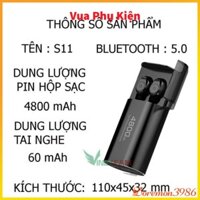 [XẢ KHO] Tai Nghe Bluetooth TWS S11 - Chống Nước IPX5 - Pin 4800 - Tích Hợp Micro -Tự Động Kết Nối -Chống ồn CVC 8.0 -DC