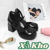 [Xả Kho Tết] [Lùi 1 Size] Giày Cao Gót Nữ Màu Đen Đế 10 Phân Cao Cấp - CG07