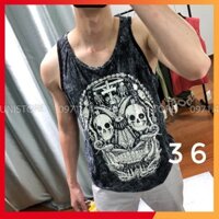 XẢ KHO THANH LÝ Áo may ô tanktop 3 lỗ sát nách nam tập gym thể thao cotton SNTL36