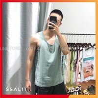 XẢ KHO THANH LÝ Áo tanktop layer dáng dài nam tập gym thể thao chất cotton có size 100KG SSAL11