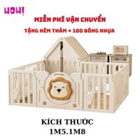 [XẢ KHO THANH LÝ MIỄN PHÍ VẬN CHUYỂN] Quây cũi nhựa  CHO BÉ CAO CẤP KÈM TẶNG NGÔI NHÀ NHỎ MÃ 02 TẶNG 100 bóng 1 thảm