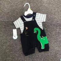 XẢ KHO - Thanh lý set yếm khủng long kèm áo cho bé trai