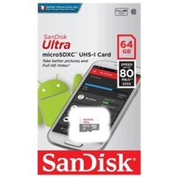 Xả kho - Thẻ nhớ Micro SD Sandisk 128Gb 64GB class 10 80Mb/s - CLTA